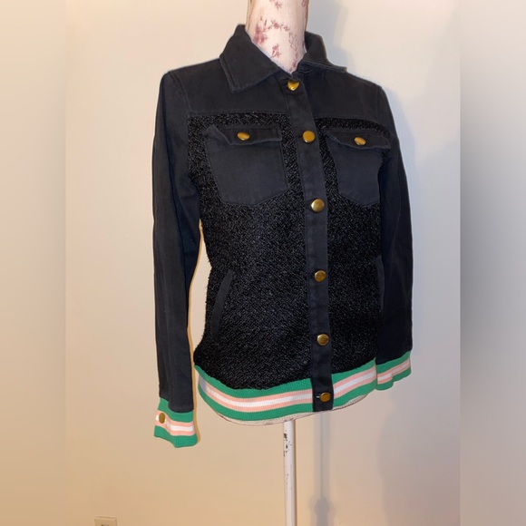 Ivystorehouse Alpha Kappa Alpha AKA Sorority Black Pink Green Button Jacket sz S - Picture 4 of 9